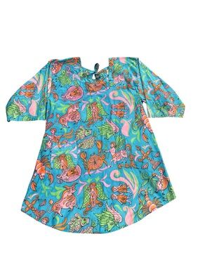 Vintage Neiman Marcus Tunic Swimsuit &Cover Up Dress Open Back Zodiac Sign 60s